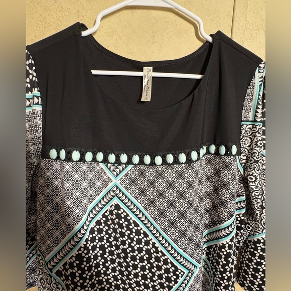 Perseption Beaded Midi Dress 1X - Picture 3 of 5